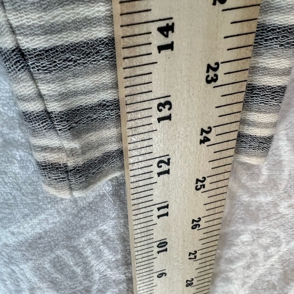 TART BODYCON DRESS STRIPE INSIDE OUT LOOK M CREAM BLACK OFF WHITE NEUTRAL EUC - Picture 5 of 9